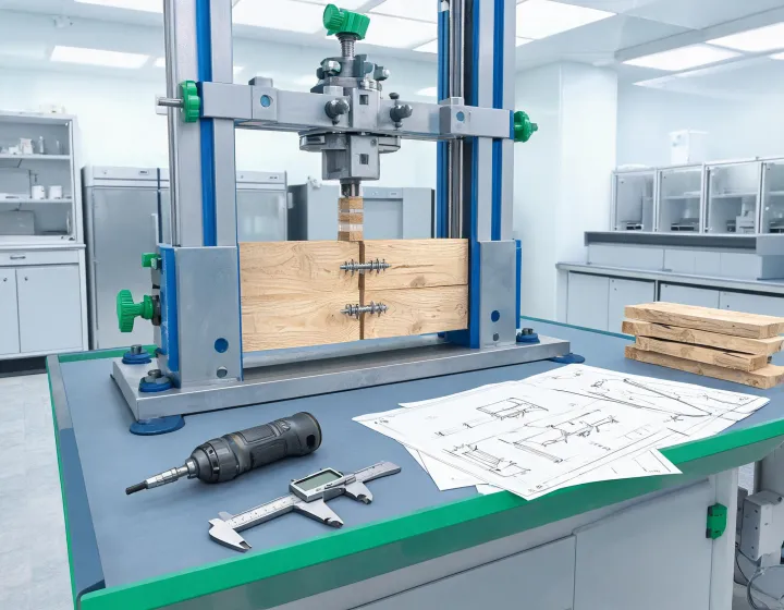 Fastener engineering lab with load test frame